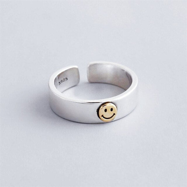 2 layered black Minimalist Thin Circle Gem Rings