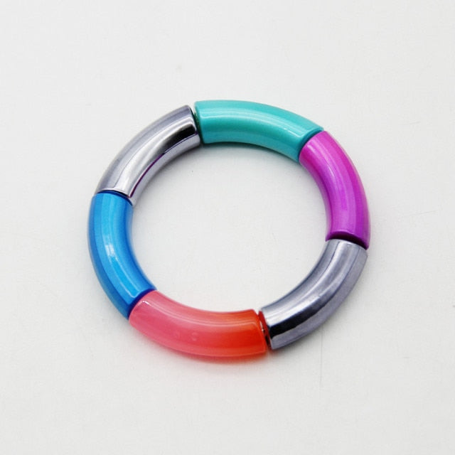 New Bohemian Snake Chain Elastic Cuff Bracelets & Bangles