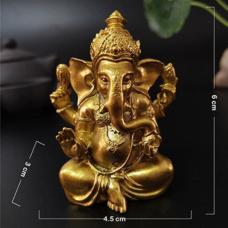Gold Lord Ganesha Statue -Buddha Elephant