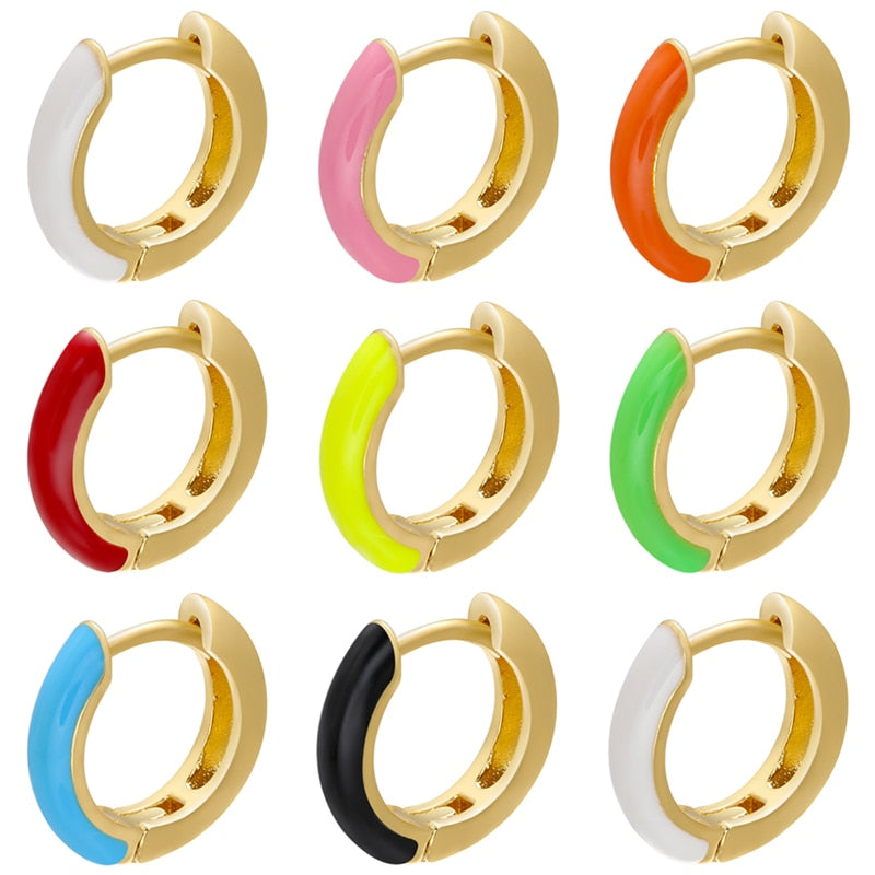 NEW Fashion small hoop earrings Gorgeous multicolor women earring