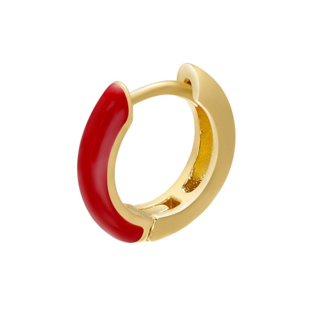NEW Fashion small hoop earrings Gorgeous multicolor women earring