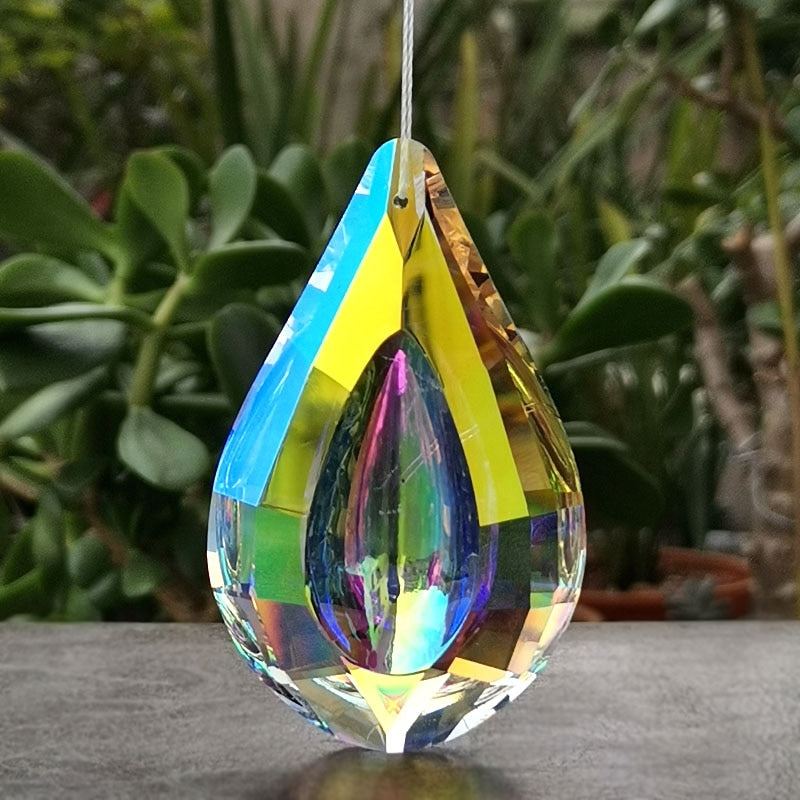 Colorful TEARDROP Crystal Prism- Suncatcher