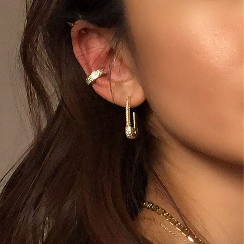 Geometric Earrings for Women Minimalist Ear Cuff