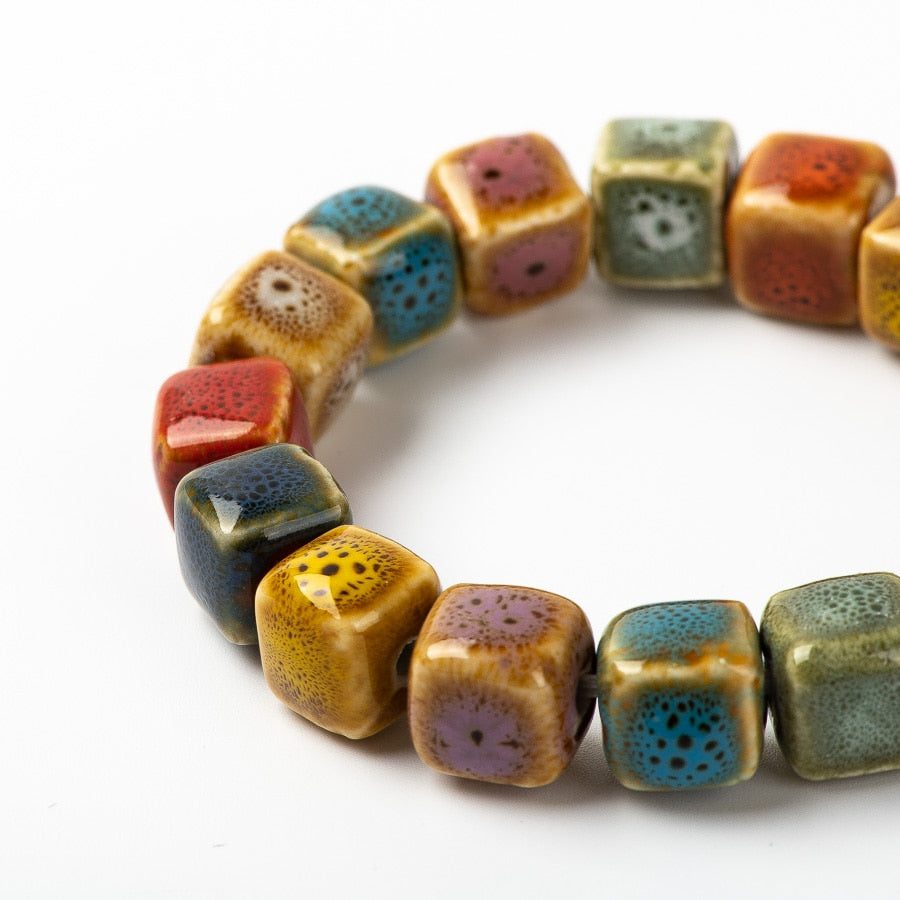 Colorful Unique Ceramic beads bracelets