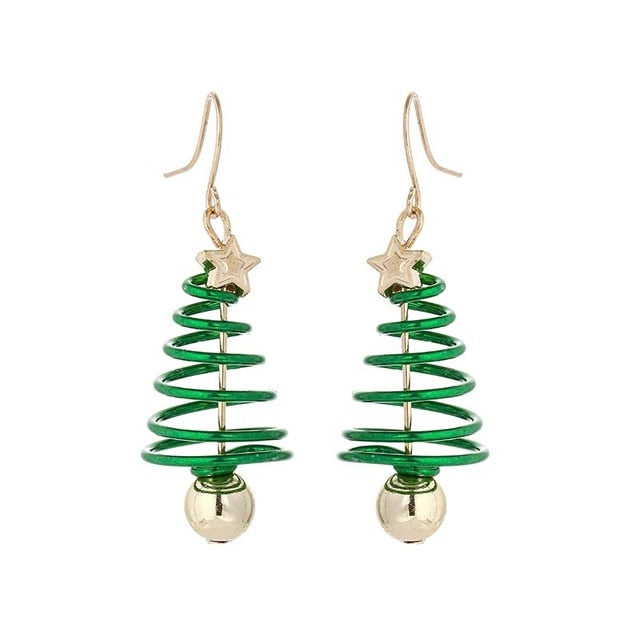 New Christmas Earrings Crystal Snowman Jewelry Christmas