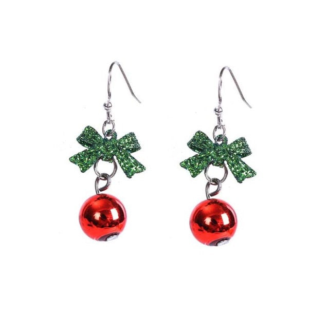 New Christmas Earrings Crystal Snowman Jewelry Christmas