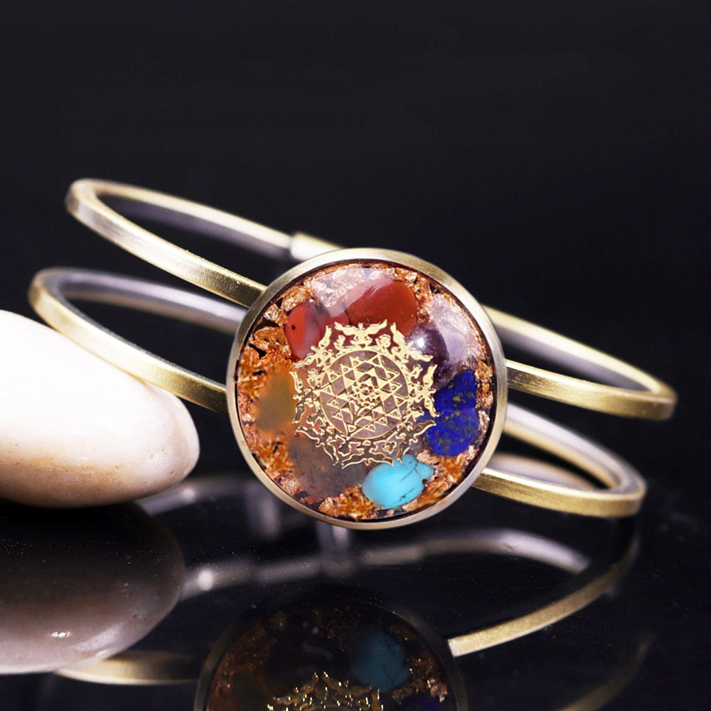 Reiki Natural Crystal Chakra Bracelet