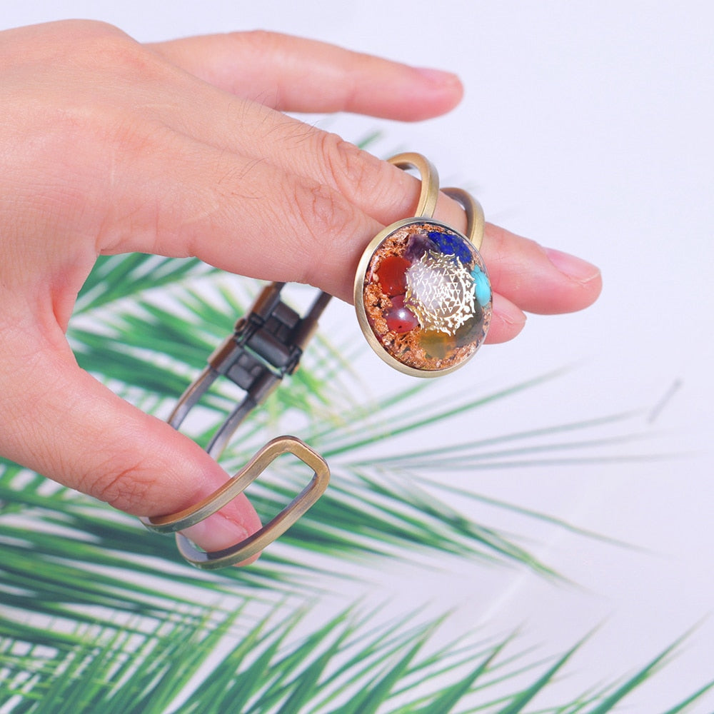 Reiki Natural Crystal Chakra Bracelet