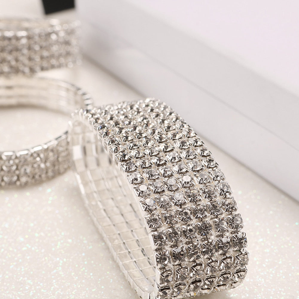 Fashion Crystal Stretch Shine Bracelets For Women