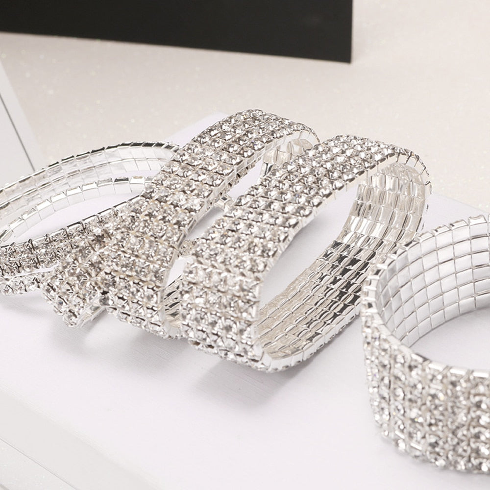 Fashion Crystal Stretch Shine Bracelets For Women