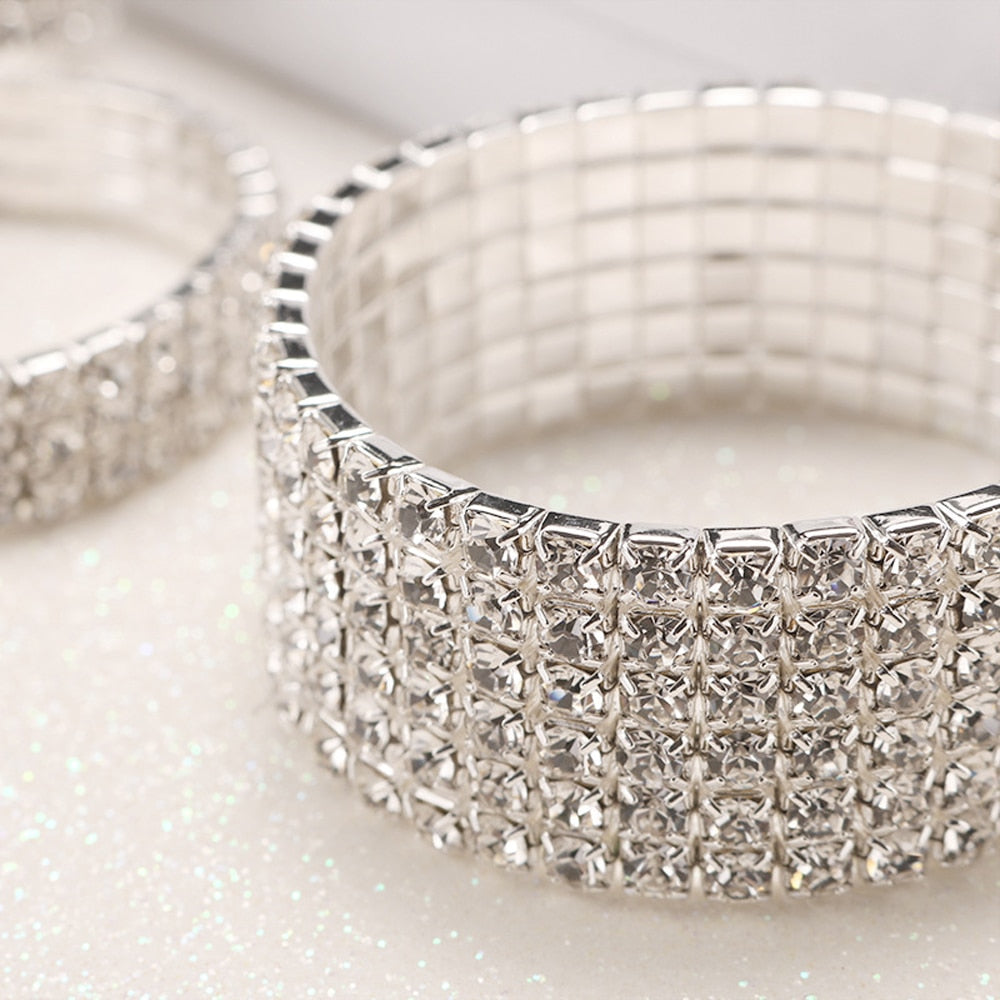 Fashion Crystal Stretch Shine Bracelets For Women