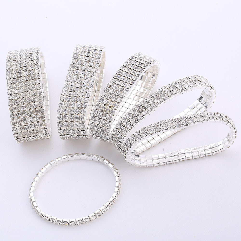 Fashion Crystal Stretch Shine Bracelets For Women