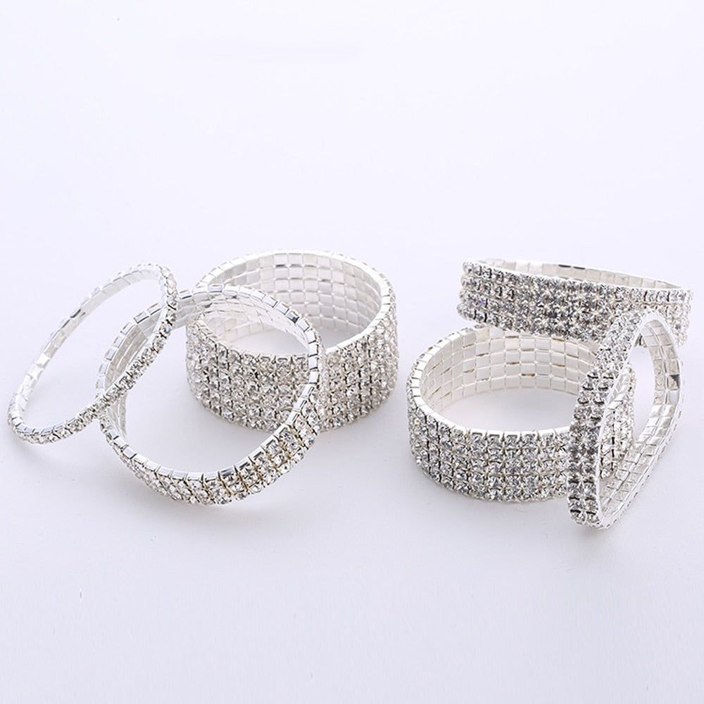Fashion Crystal Stretch Shine Bracelets For Women