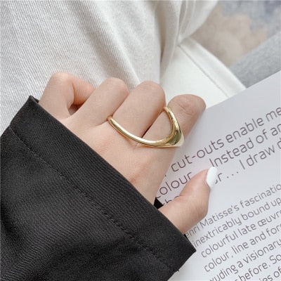 Cool Hollow Out - Twist Metal Ring