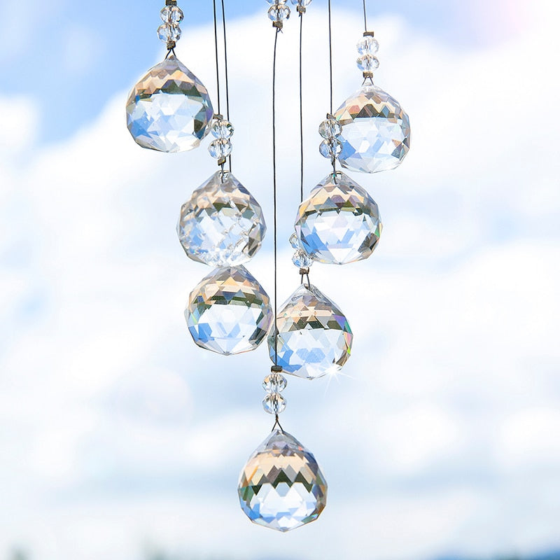 Hanging Crystal Suncatcher with Crystal Ball Prism