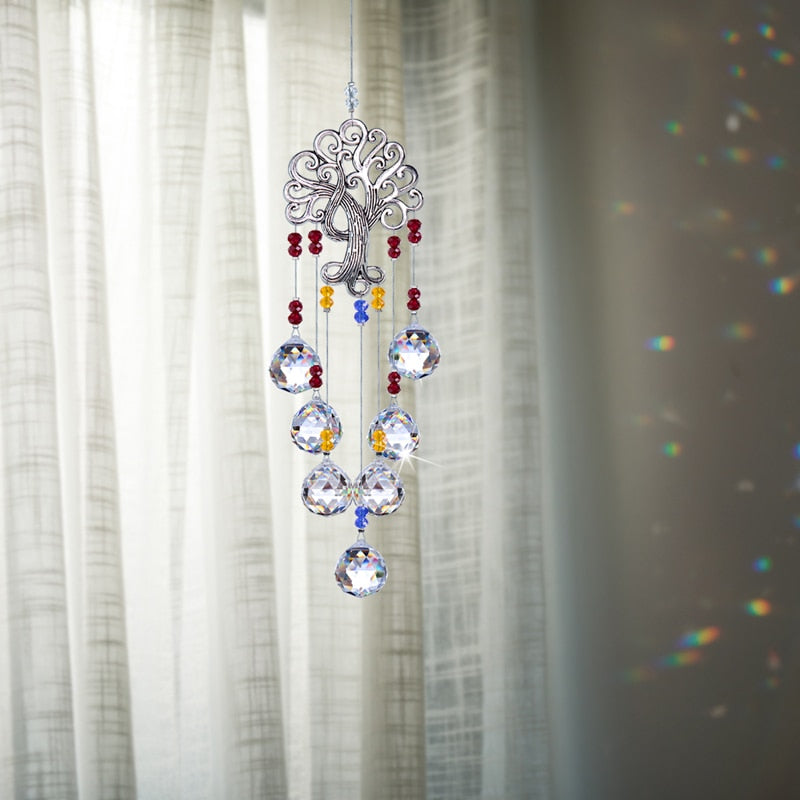 Hanging Crystal Suncatcher with Crystal Ball Prism