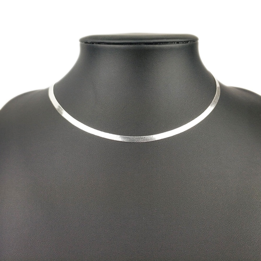 Gold Blade Chain on Neck Choker Necklace
