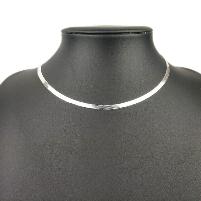 Gold Blade Chain on Neck Choker Necklace