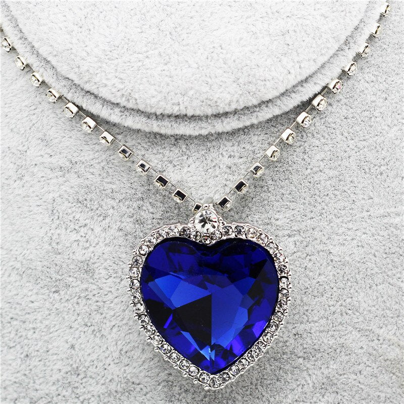 Women Crystal Rhinestones Necklace Earrings Ring Bracelet Set