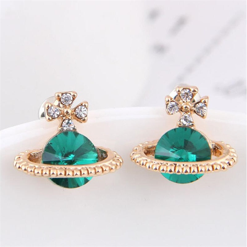 Creative Saturn Gold Earrings