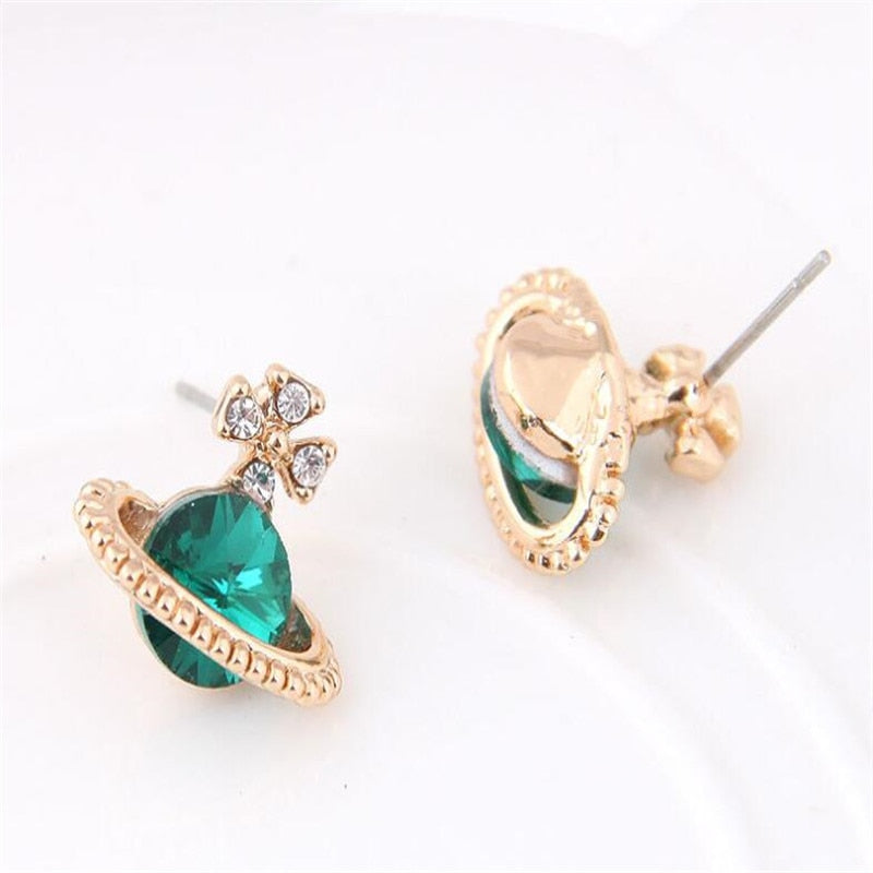 Creative Saturn Gold Earrings