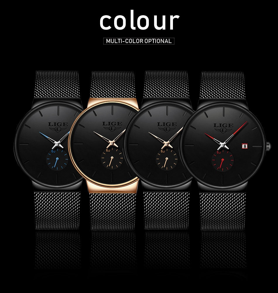 Fashion  Casual Waterproof Quartz Clock Mens Watches