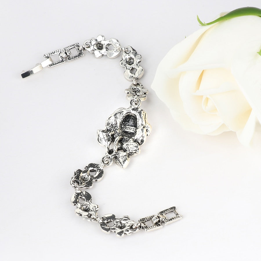 Fashion Tibetan Silver Vintage Wedding  Jewellery Set