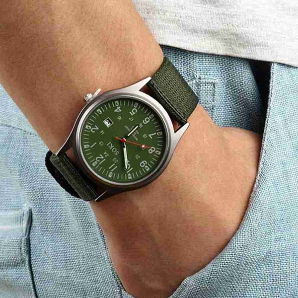 Reloj de pulsera deportivo de cuarzo luminoso para hombre, estilo militar, regalo