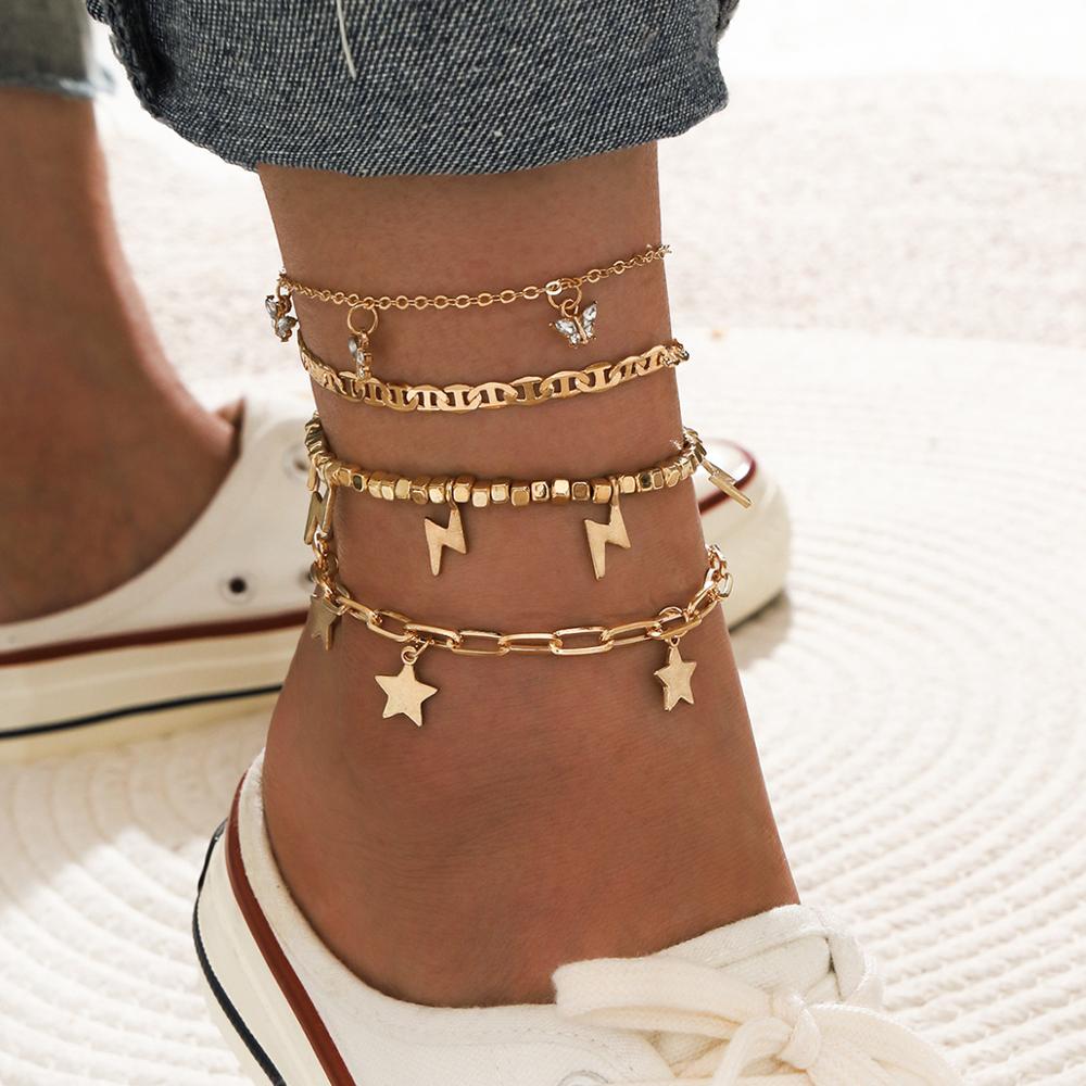 Trendy Summer Chain Anklets Women Girls