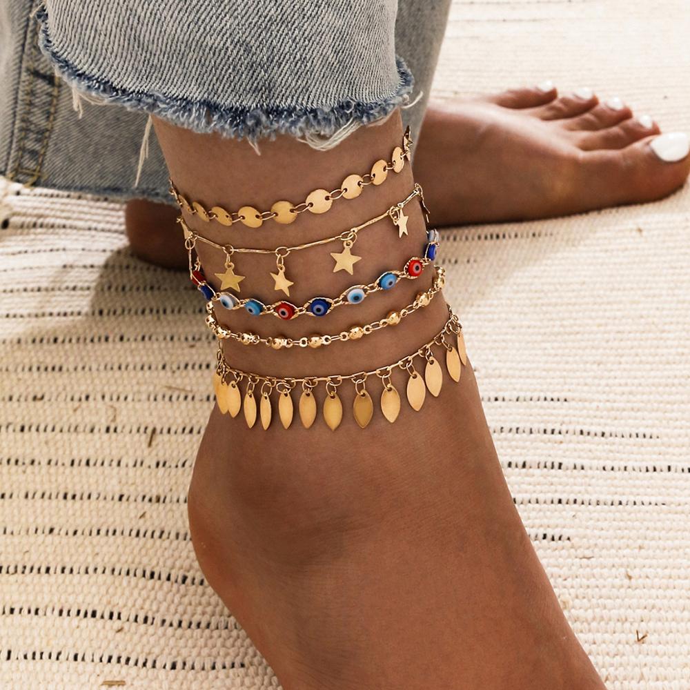 Trendy Summer Chain Anklets Women Girls