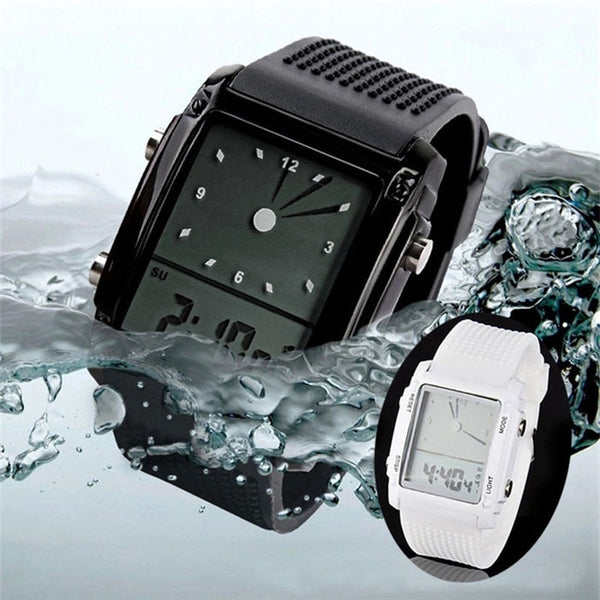 Reloj LED digital para hombre y mujer, deportivo, informal, de pulsera