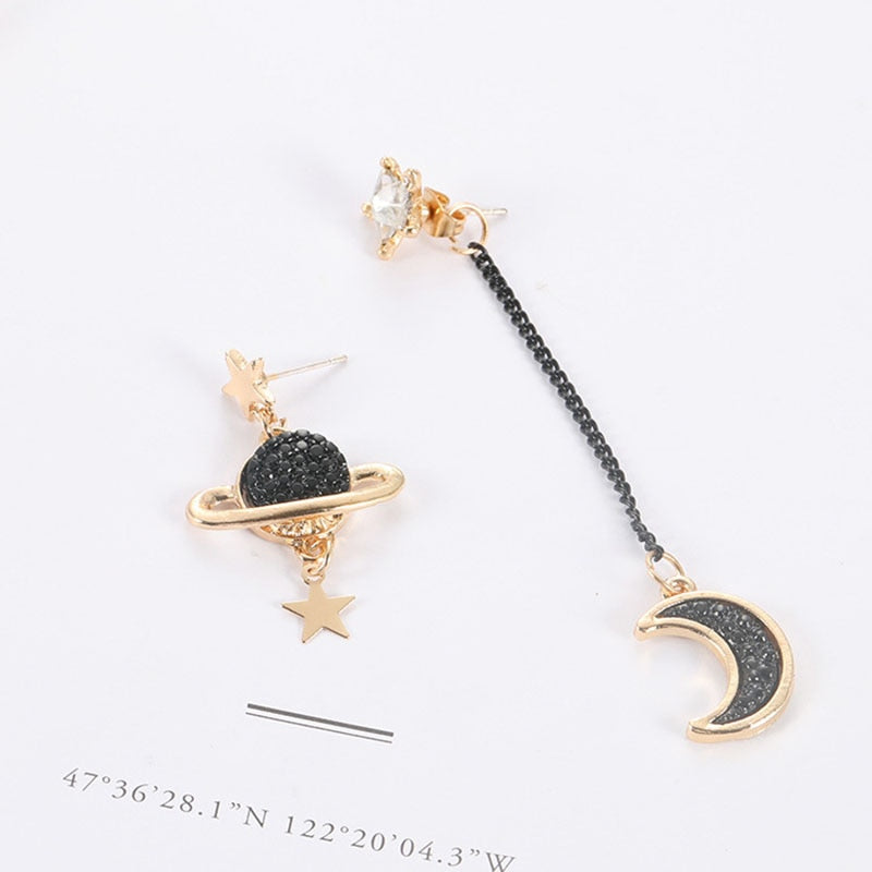 Korean Jewelry Star Moon Long Earings For Women