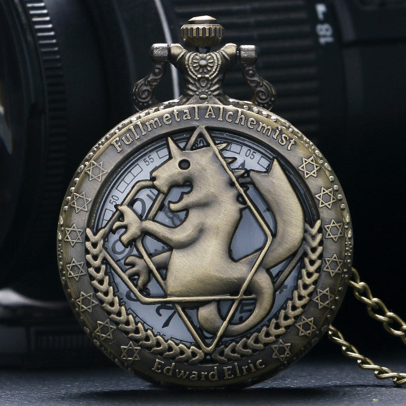 Vintage Fullmetal Alchemist Quartz Pocket Watch