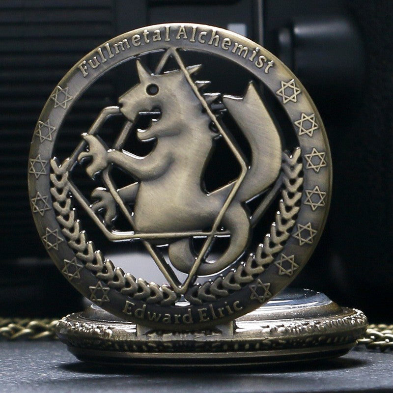 Vintage Fullmetal Alchemist Quartz Pocket Watch