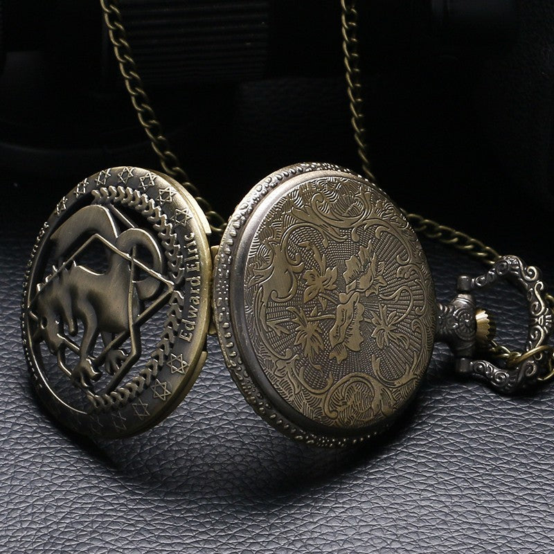 Vintage Fullmetal Alchemist Quartz Pocket Watch