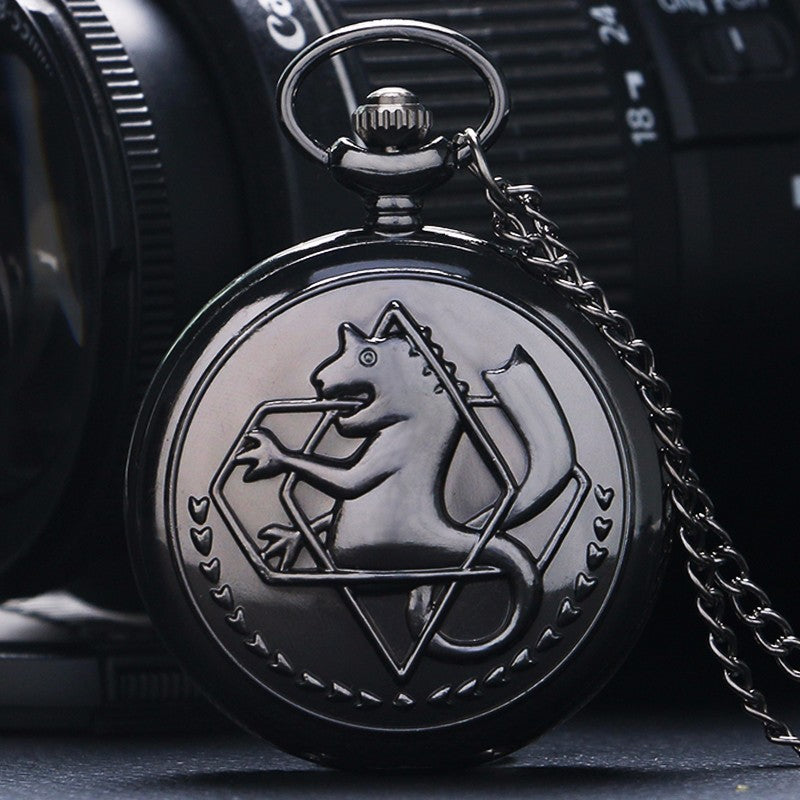 Vintage Fullmetal Alchemist Quartz Pocket Watch
