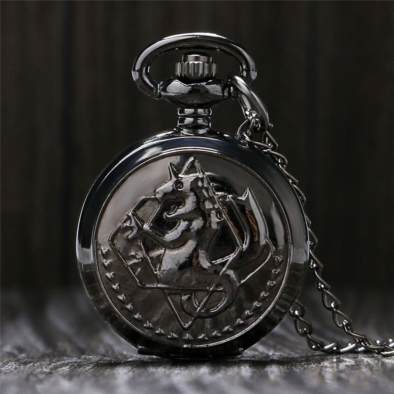 Vintage Fullmetal Alchemist Quartz Pocket Watch