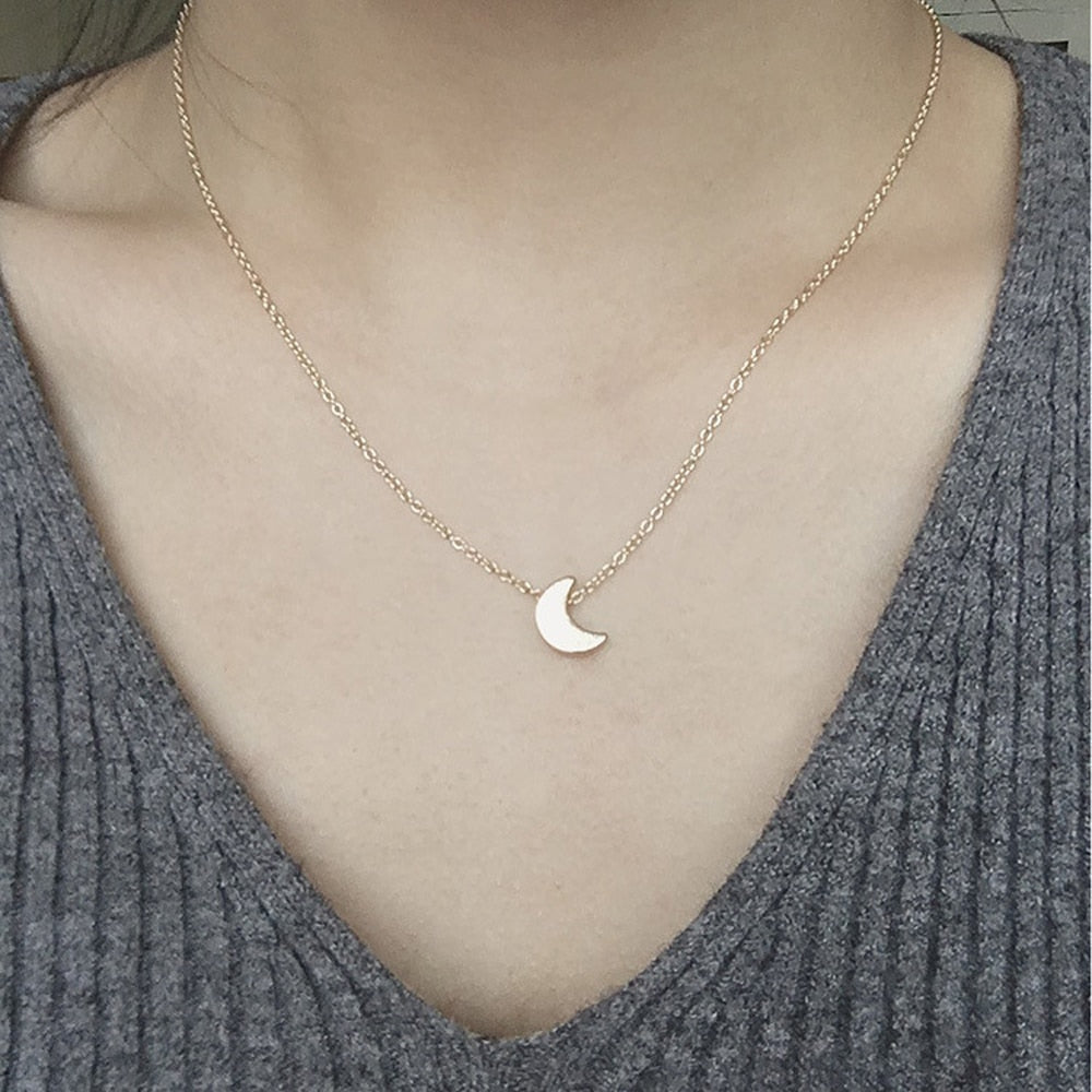 Gold/Silver Color Chain Star Heart Choker Necklace