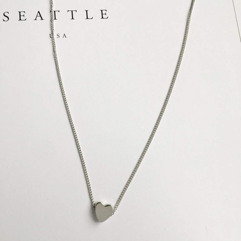 Gold/Silver Color Chain Star Heart Choker Necklace