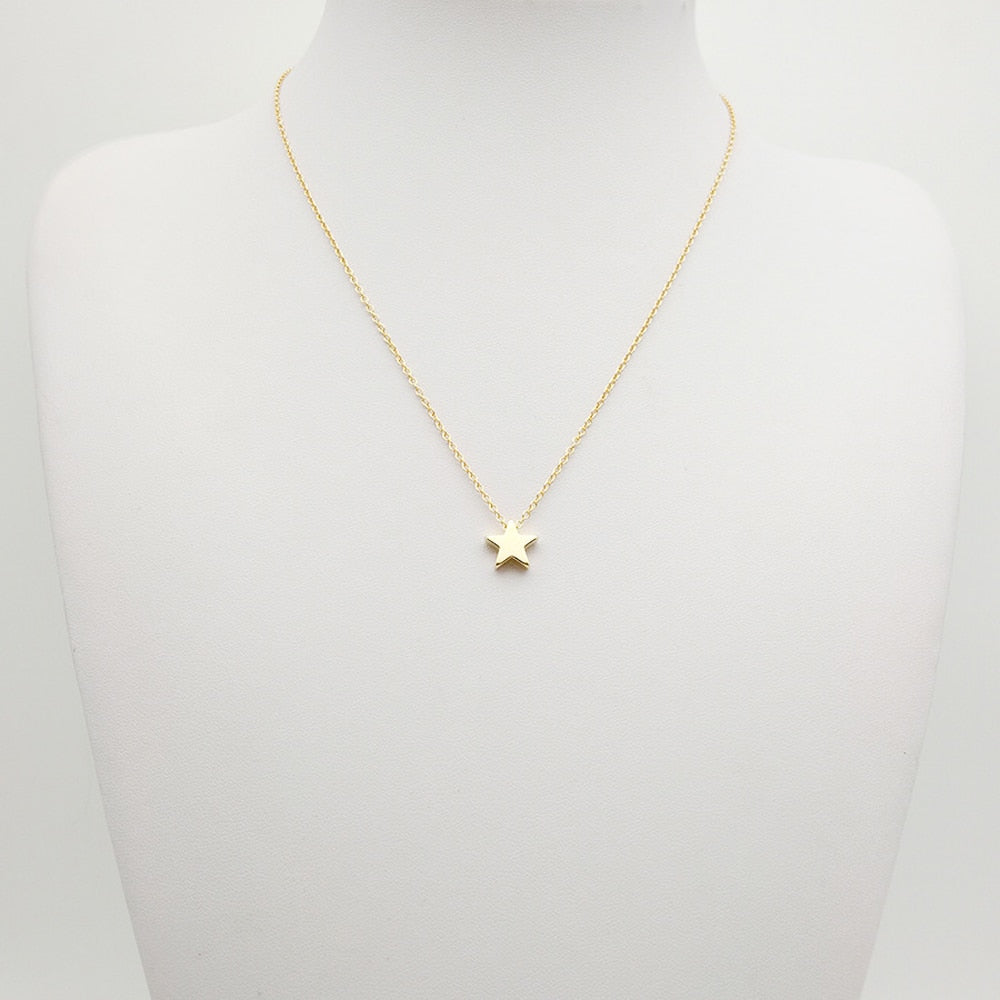 Gold/Silver Color Chain Star Heart Choker Necklace