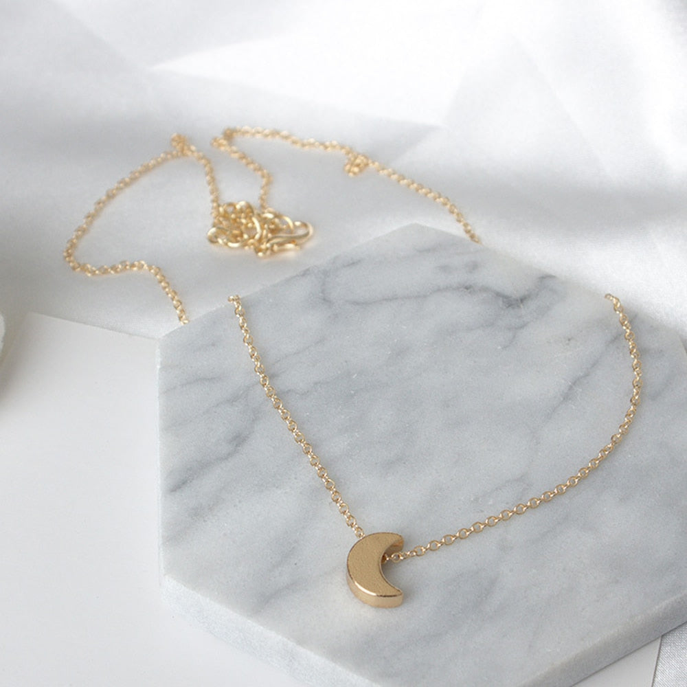 Gold/Silver Color Chain Star Heart Choker Necklace