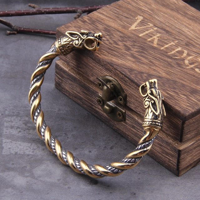 Stainless Steel Nordic Viking Norse Dragon Bracelet