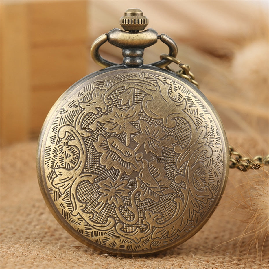 Theme Quartz Pocket Lovely Princess Roman Numerals Display Round Dial