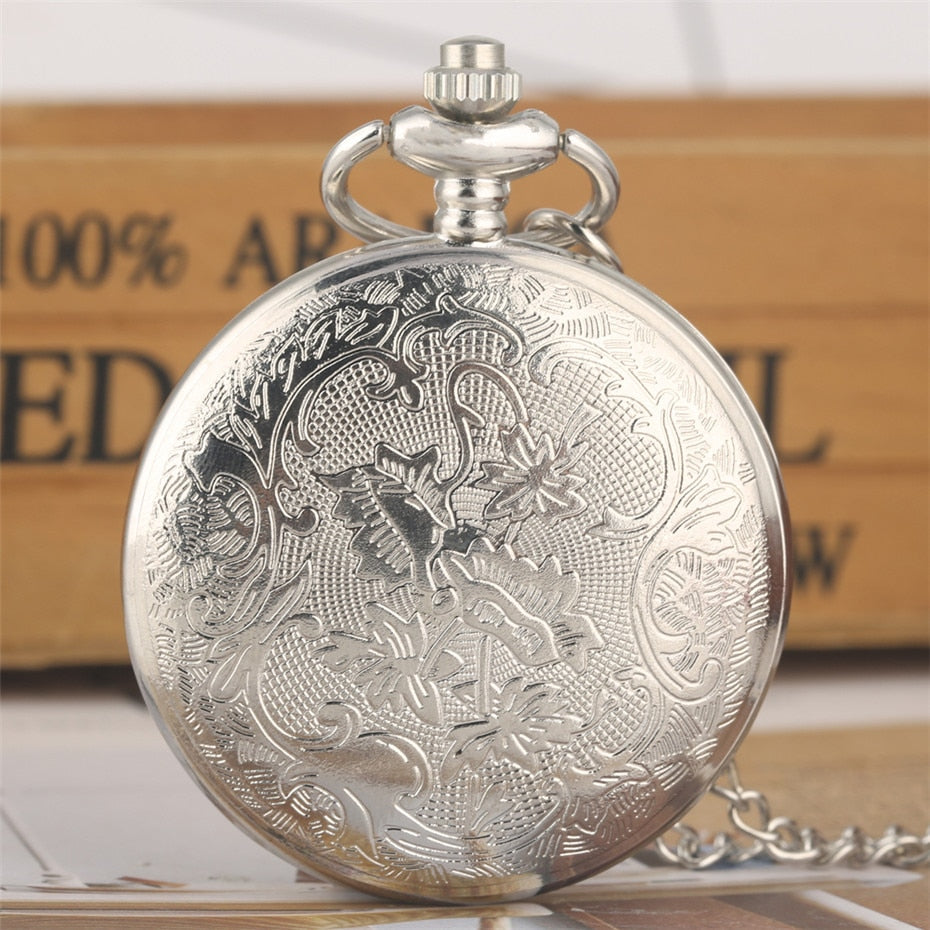 Theme Quartz Pocket Lovely Princess Roman Numerals Display Round Dial