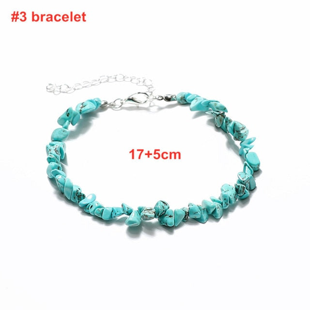 Bohemian Natural Stone Bead Choker Necklace