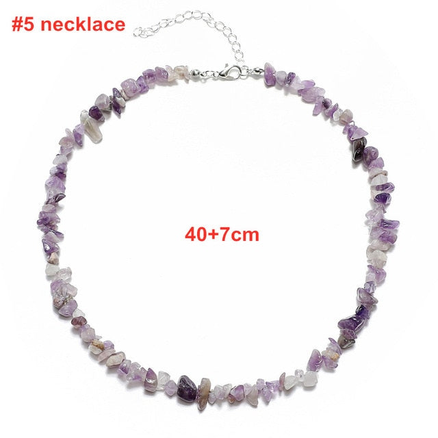 Bohemian Natural Stone Bead Choker Necklace
