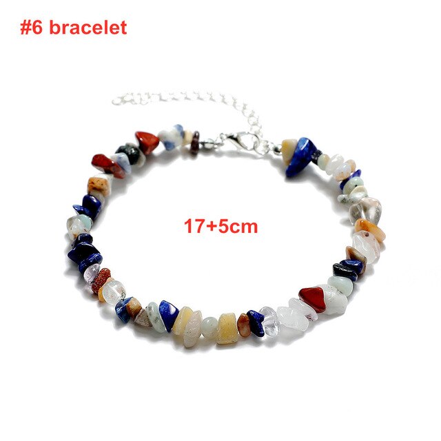 Bohemian Natural Stone Bead Choker Necklace