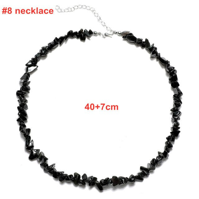 Bohemian Natural Stone Bead Choker Necklace