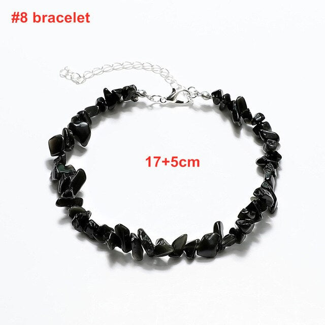 Bohemian Natural Stone Bead Choker Necklace