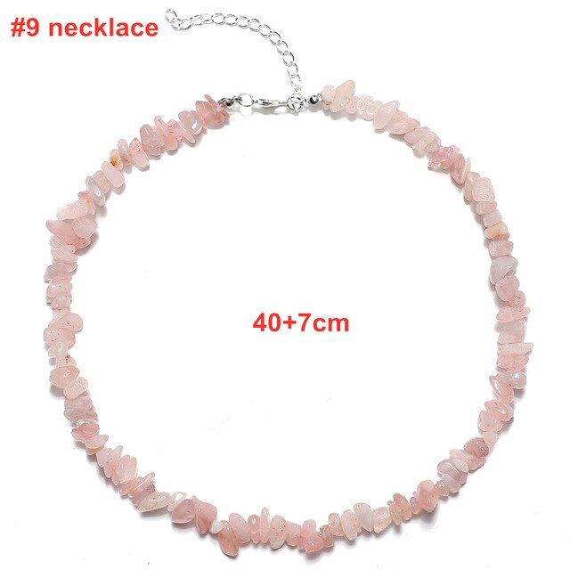Bohemian Natural Stone Bead Choker Necklace